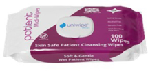 Uniwipe® Wet Patient Cleansing Wipes 22x20cm 1x100