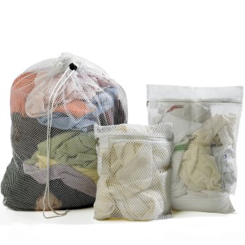 White Mesh Laundry Bag - Medium