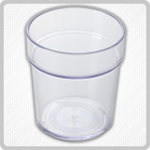 Plastic Beaker Clear Glass Style - 280ml