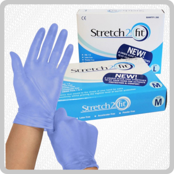 Stretch-2-Fit Blue Gloves - Medium (10x200)