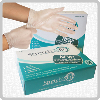 Stretch-2-Fit Clear Gloves - Medium (10x200)