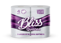 Quilted Luxury Toilet Rolls 3Ply 10x4
