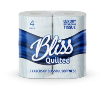 Quilted Luxury Toilet Rolls 10x4