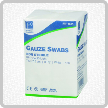 Gauze Swabs 5x5cm Non Sterile 1x100