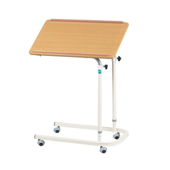 Overbed Table with Castors - Height Adjustable