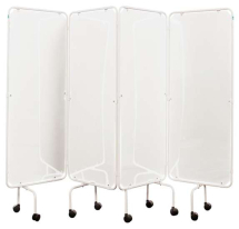 Screen Frame & Plastic Panels White (4 Panels)