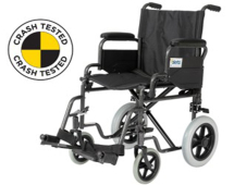 Transit Wheelchair Drop Down Arms/Detachable Footrests