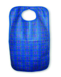 Tartan Bib with Presstud 90x45cm - Blue