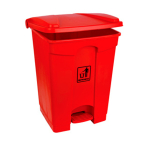 45 Litre Plastic Pedal Bin - Red