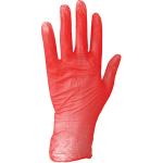 Red Vinyl Extra Large P/Free Gloves 10x100