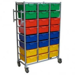 Karri-Cart Triple 24 Trays with Hanging Rail