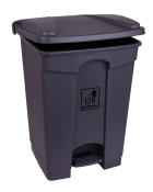 45 Litre Plastic Pedal Bin - Grey