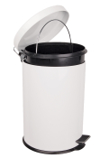 12 Litre Steel Pedal Bin - White