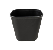 12 Litre Rectangular Plastic Waste Bin - Black