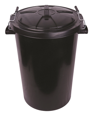 90 Litre Dustbin - Black