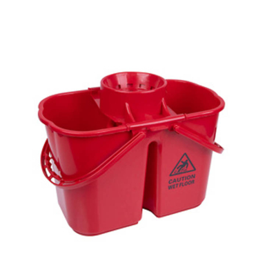 Red Double Bucket with Wringer